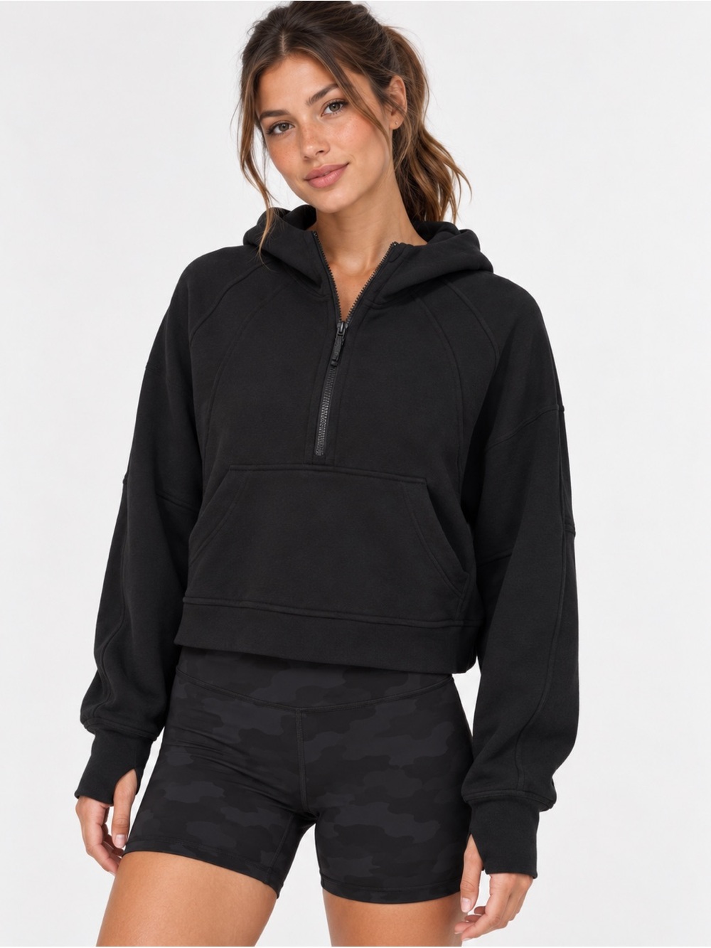 Lululemon Scuba Oversized 1/2 Zip Hoodie
Black Size S/M